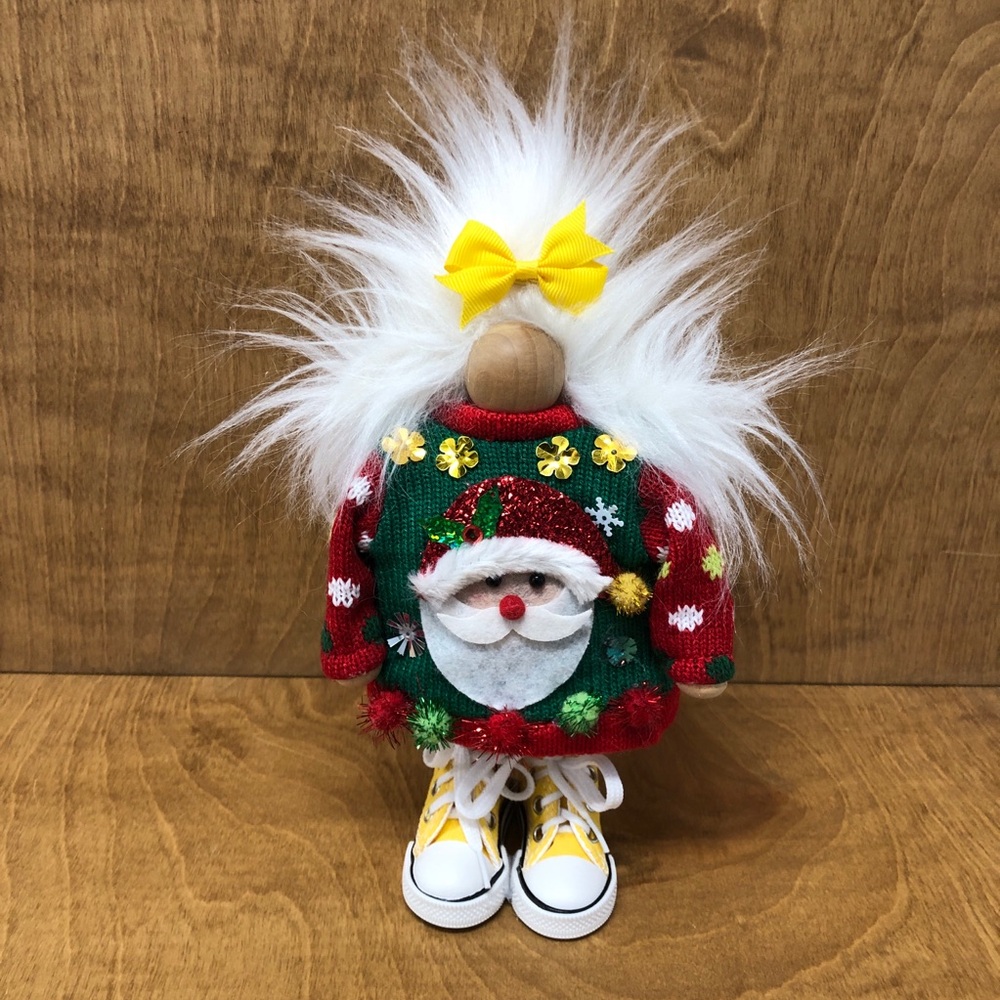 Ugly Christmas Sweater Gnome Yellow Xmas Santa Bling Converse Sneaker Gift Guide